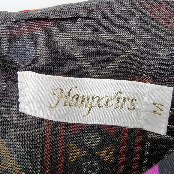 Hanpceirs Dress Womens Medium Geo Print Swing Colorful Zip Back Retro Cocktail - Picture 9 of 13